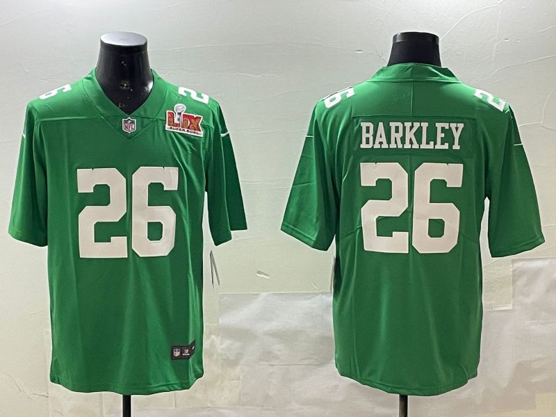 Men Philadelphia Eagles #26 Barkley Green Throwback 2025 Nike Vapor Limited NFL Jersey style 2->philadelphia eagles->NFL Jersey